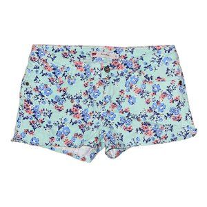 Levis Cottagecore Boho Shorty Short Green Floral Denim Booty Shorts Juniors 11